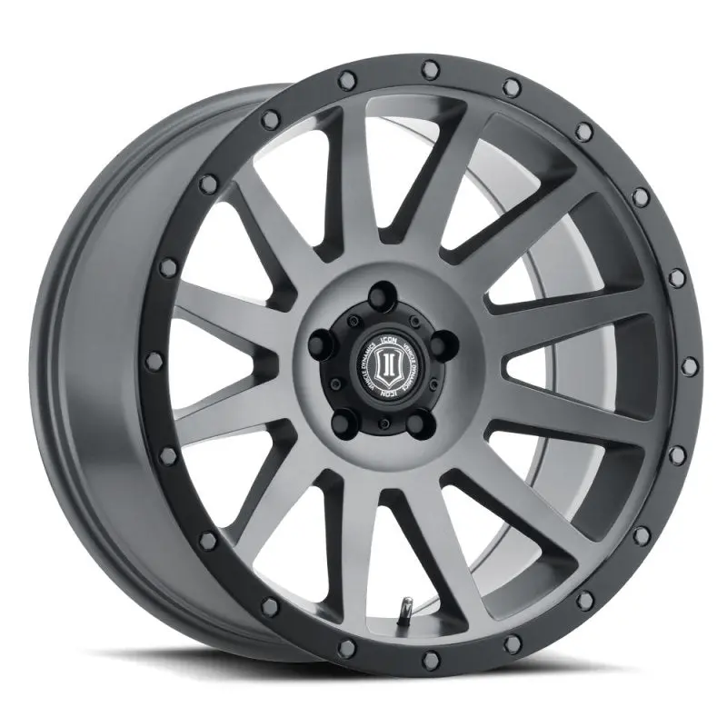 Icon Compression 20X10 5X5 -12Mm Offset 5In Bs 71.5Mm Bore Titanium Wheel 1