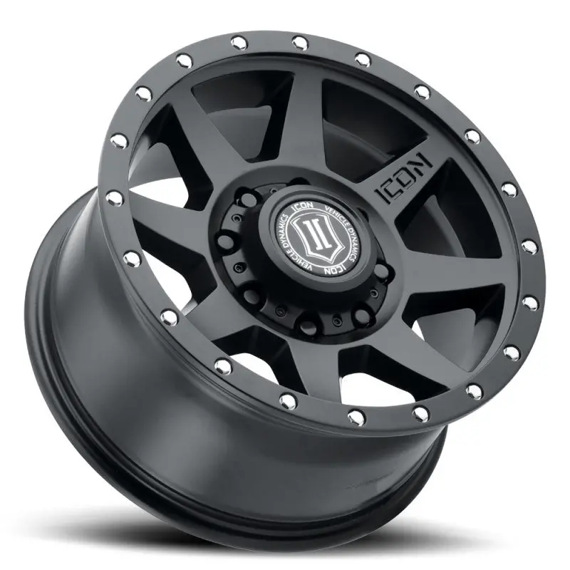 Icon Rebound 17X8.5 8X170 6Mm Offset 5In Bs 125Mm Bore Satin Black Wheel 2
