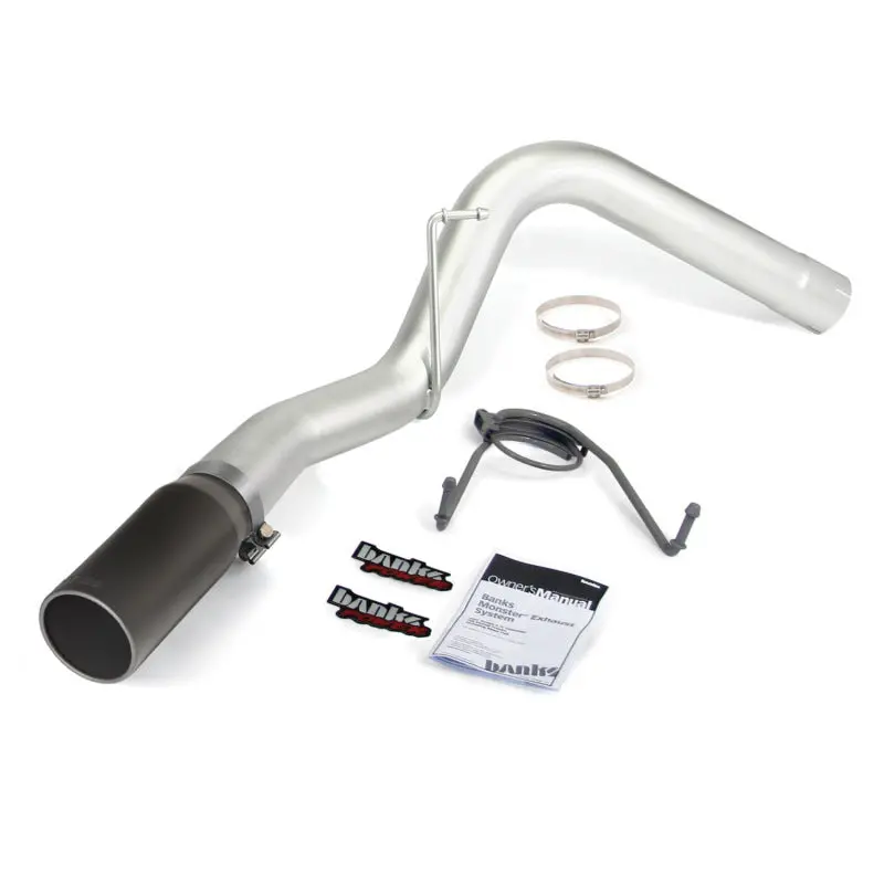 Banks Power 10-13 Dodge 6.7L Cclb Monster Exhaust System - Ss Single Exhaust W/ Black Tip *Discontinued* 1