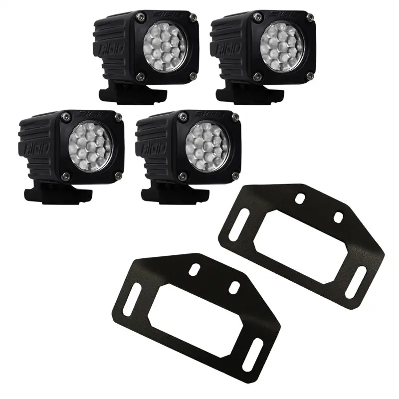 Rigid Industries | 2021+ Bronco Sport Overland Roof Rack Ignite Pod Light Mount Kit - Flood Beam 1
