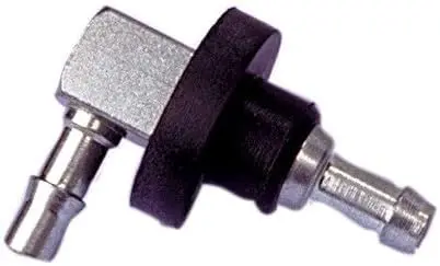Fuel Tank Elbow Fitting 1/4" – 90° Metal Push‑In W/ Rubber Grommet – Drill‑In Universal Gas Line Port 1