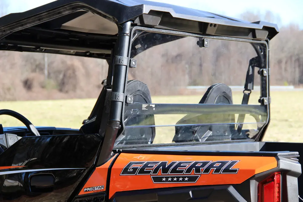 Seizmik Hard Rear Dust Stopper Panel (Uncoated Polycarbonate) For Polaris General 1000 – Pro‑Fit Cage – 0.220" Poly 1
