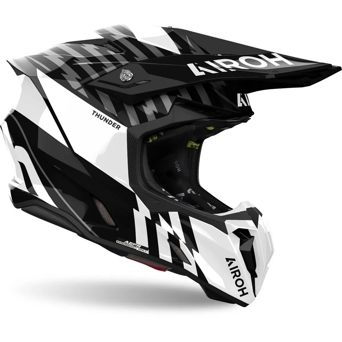 Airoh Twist 3 Thunder Helmet (Black/White Gloss) 1