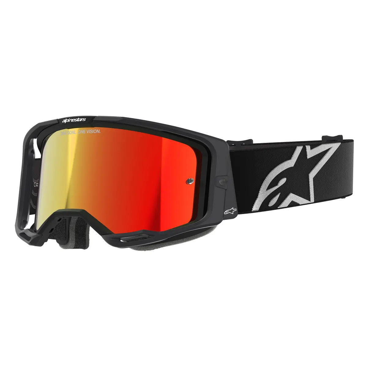 Alpinestars Vision 8 Goggles - Black (Mirror Red Lens) 1