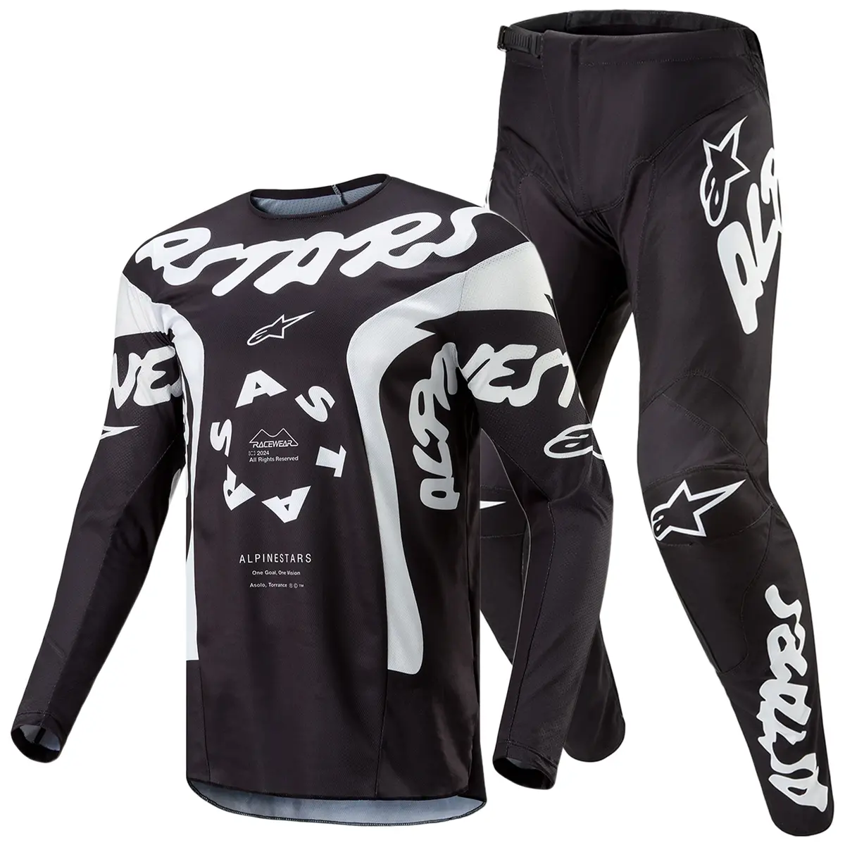 Alpinestars Racer Hana Gear Combo (Black/Black/White) 1