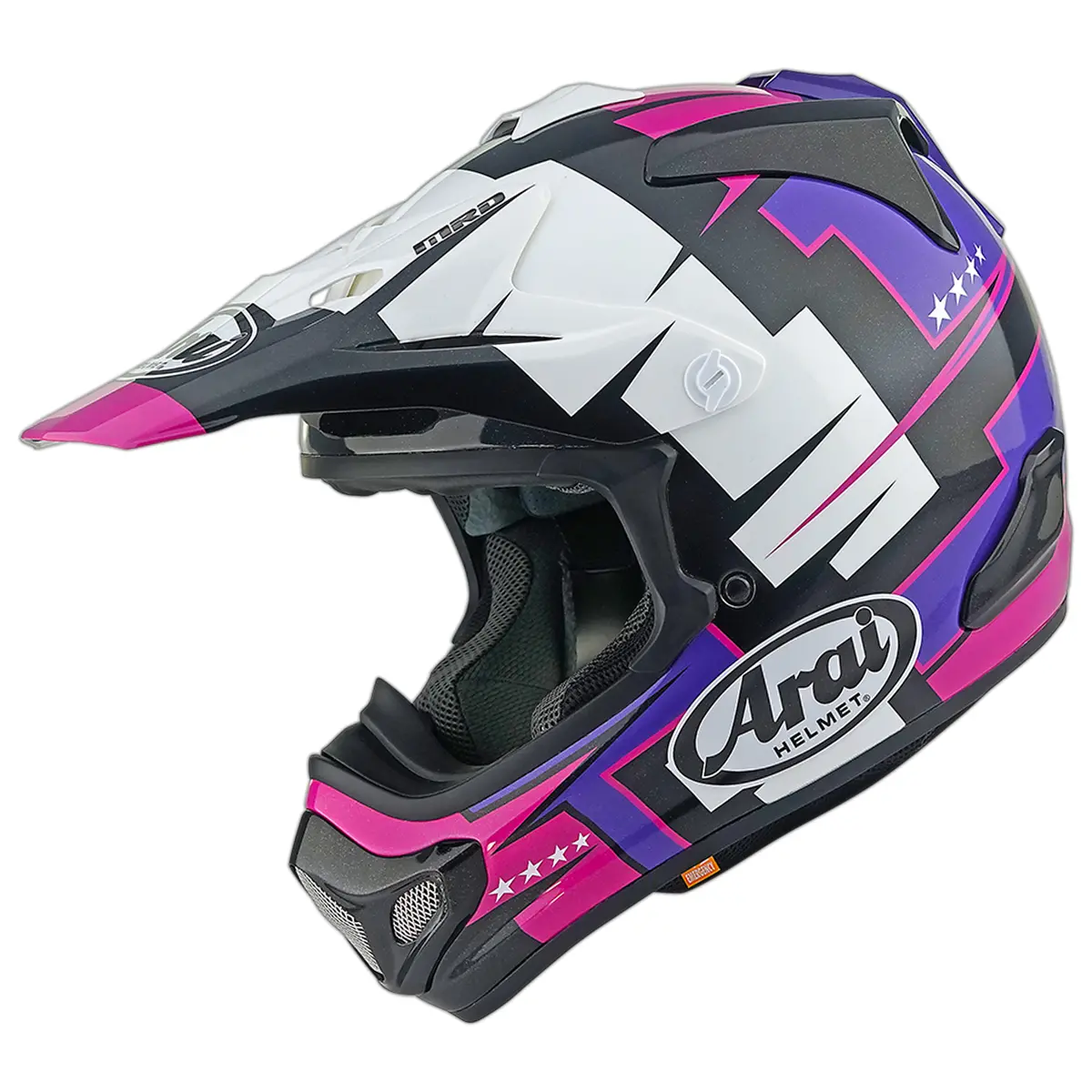 Arai Mx-V Evo Battle Offroad Helmet (Purple) 1