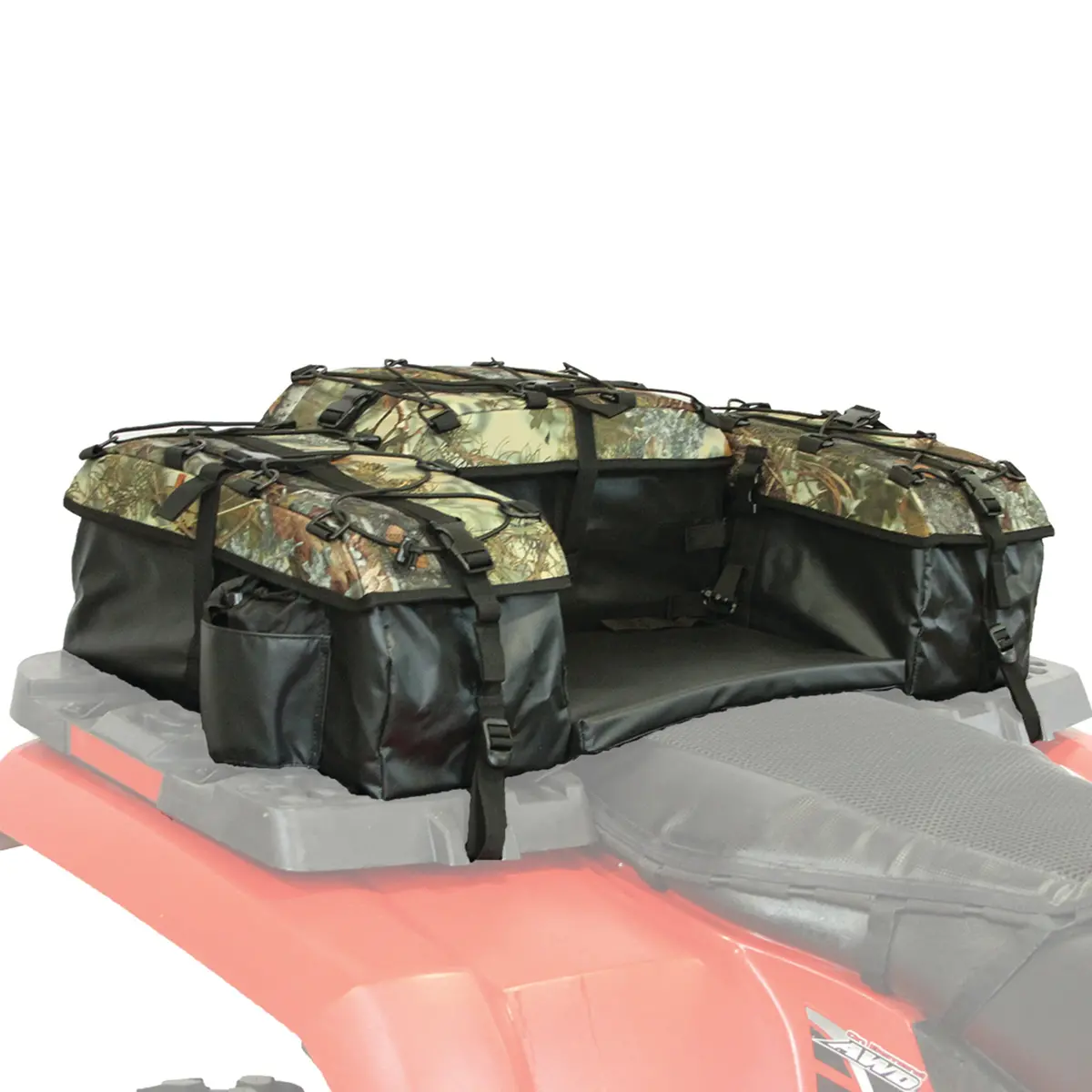 Atv Tek Pro Arch Series Rear Seat & Cargo Bag – Steel Frame, Padded Bottom, Mossy Oak Camo 1