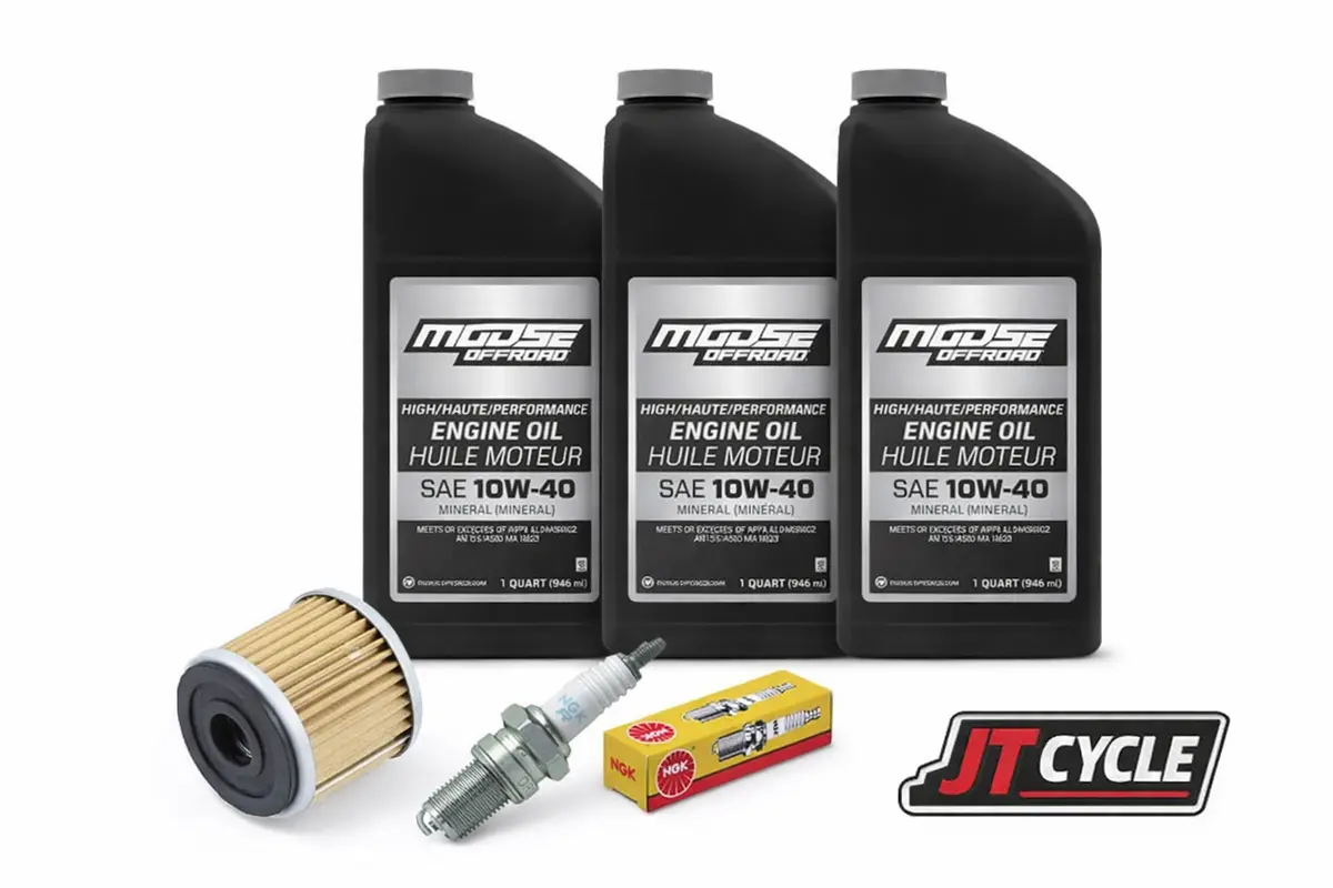 Yamaha Yfm350 350 Big Bear 87-99 Oil Change Filter Service Maintenance Kit Ngk Spark Plug Tune Up 1