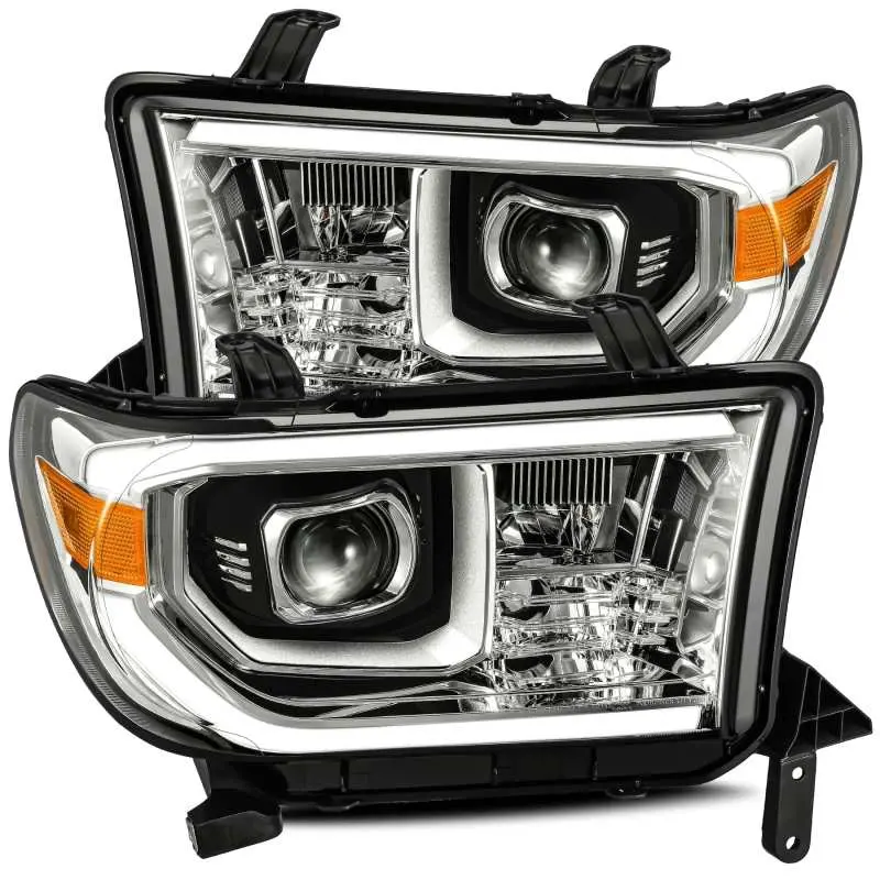Alpharex 07-13 Toyota Tundra Pro-Series Projector Headlights Plank Style Chrome W/Activation Light 1