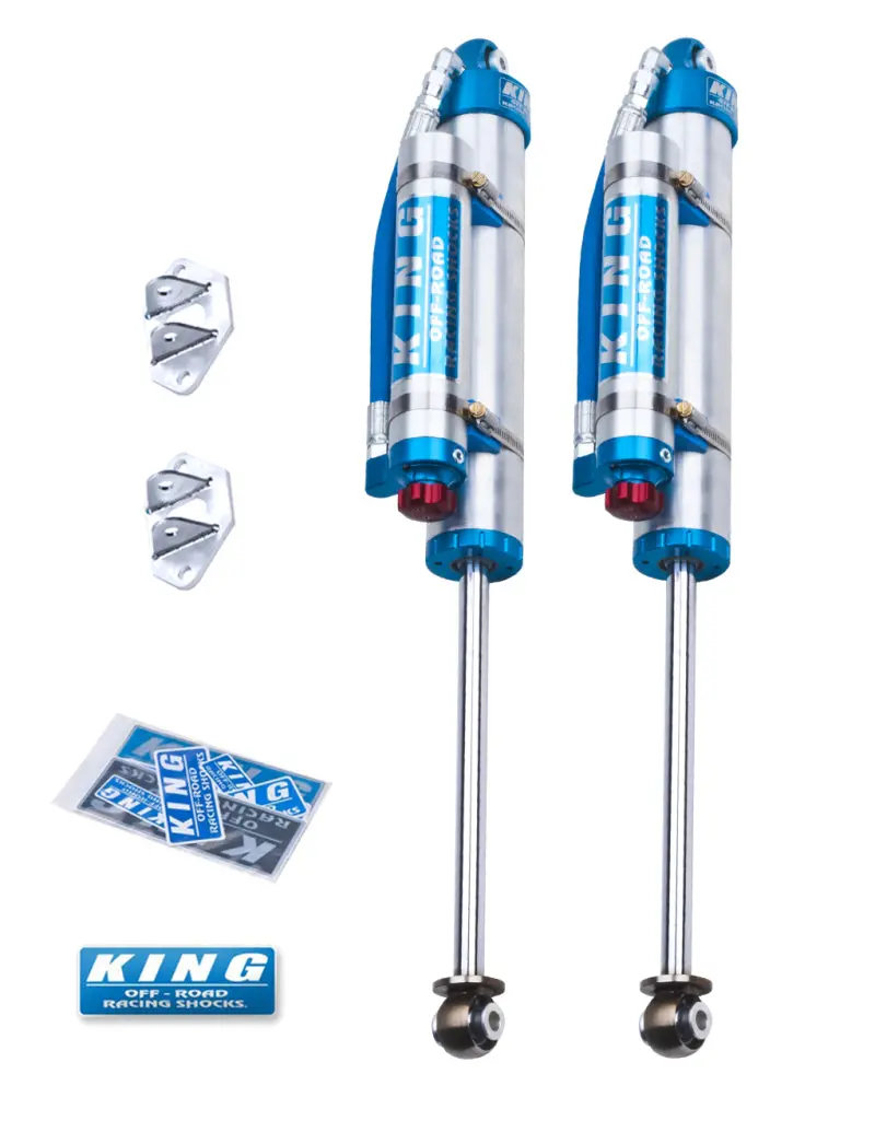 King Shocks | 1997-2006 Jeep Wrangler Tj Rear 2.5 Piggy Hose Reservoir Shock 0-2 Inch Lift With Adjuster - Pair 1