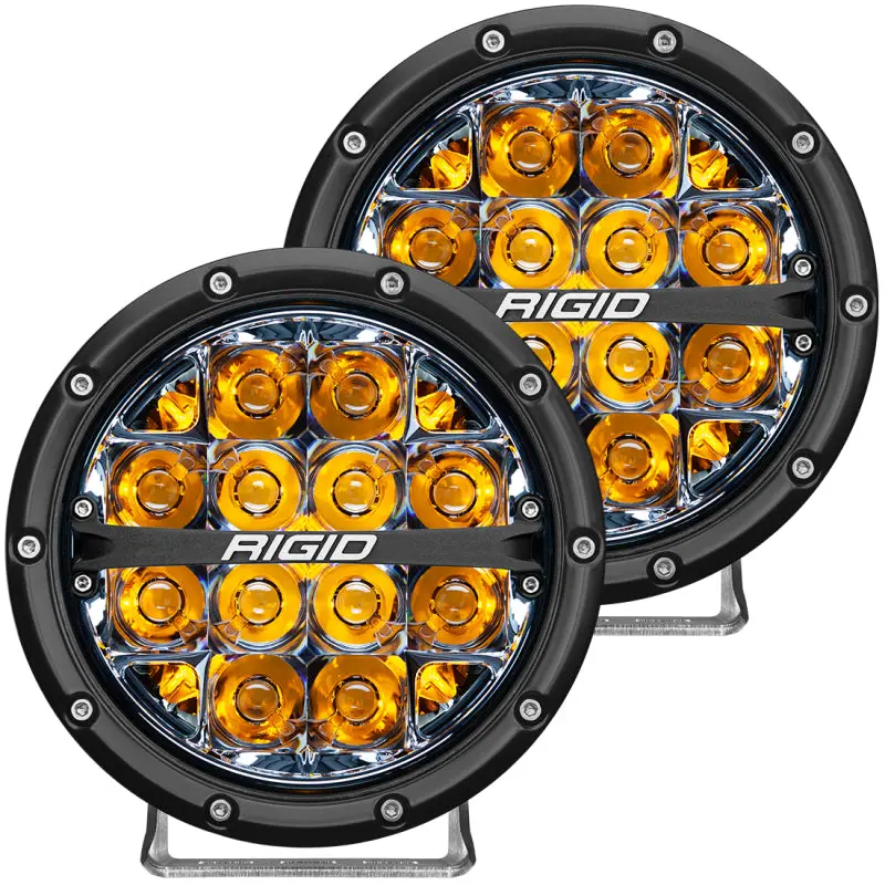 Rigid Industries | 360-Series 6 Inch Led Off-Road Spot Beam - Amber Backlight (Pair) 2