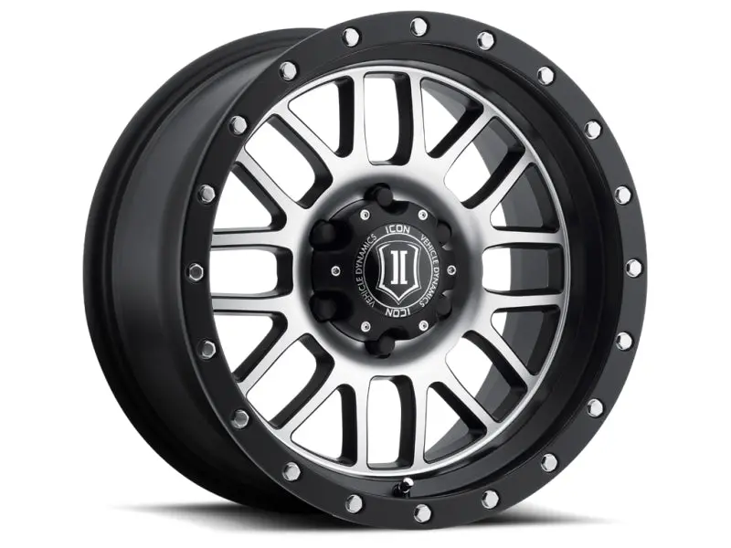 Icon Alpha 17X8.5 5X5 0Mm Offset 4.75In Bs 71.5Mm Bore Satin Black/Machined Wheel 1