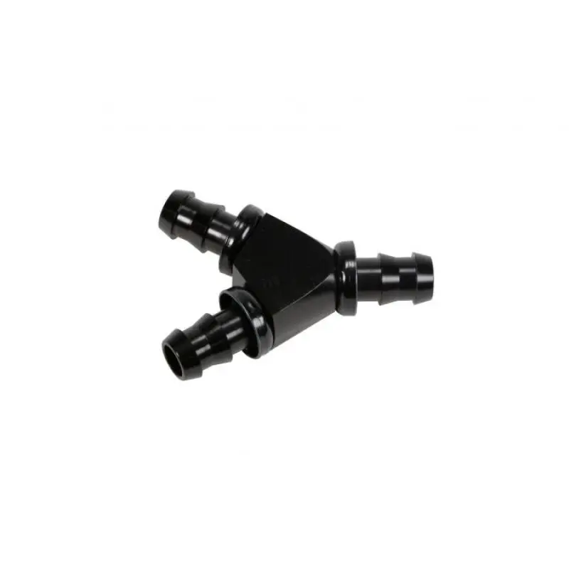 Fleece | 1 / 2 Inch Black Anodized Aluminum Y Barbed Fitting (For -8 Pushlok Hose) 1