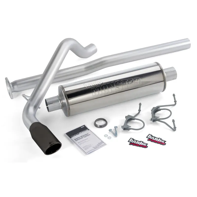 Banks Power | 2005-2012 Toyota 4.0 Tacoma Eclb / Dclb / Dcsb Monster Exhaust System  - Ss Single Exhaust With Black Tip 1