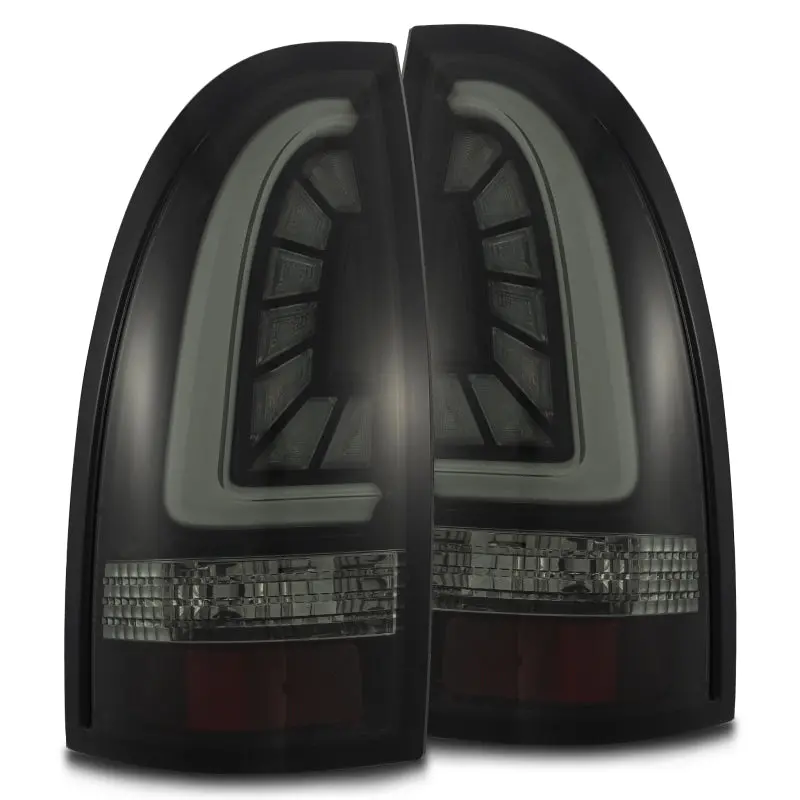 Alpharex 05-15 Toyota Tacoma Pro-Series Led Tail Lights Jet Black 1