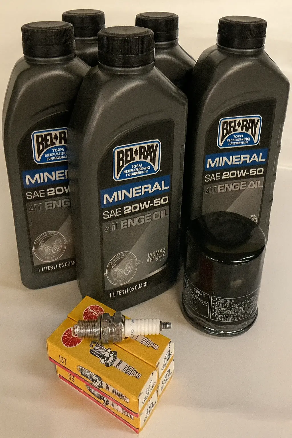 Yamaha Road Star 1600/1700 & Royal Star 1300 Oil Change Tune Up Kit – Belray 20W‑50 Made In Usa + Ngk Dpr7ea‑9 + Hiflofiltro Filter 1