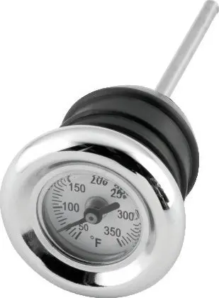 Bikers Choice 84-99 Softail 82-03 Xl Chrome Oil Tank Dipstick / Temperature Gauge 1