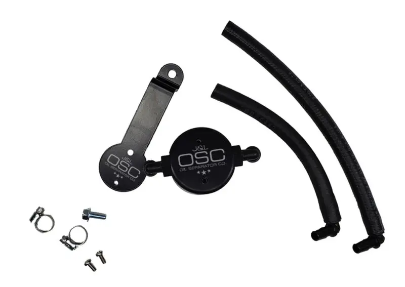 J&L | 2016-2023 Toyota Tacoma 3.5L Driver Side Oil Separator 3.0 - Black Anodized 1