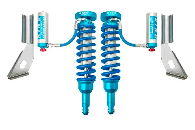 King Shocks | 2010-2024 Toyota 4Runner / 2010-2014 Fj Cruiser Front 2.5 Coilover Remote Reservoir Extended Travel Shock Pair With Adjuster | 0-3 Inch Lift 1