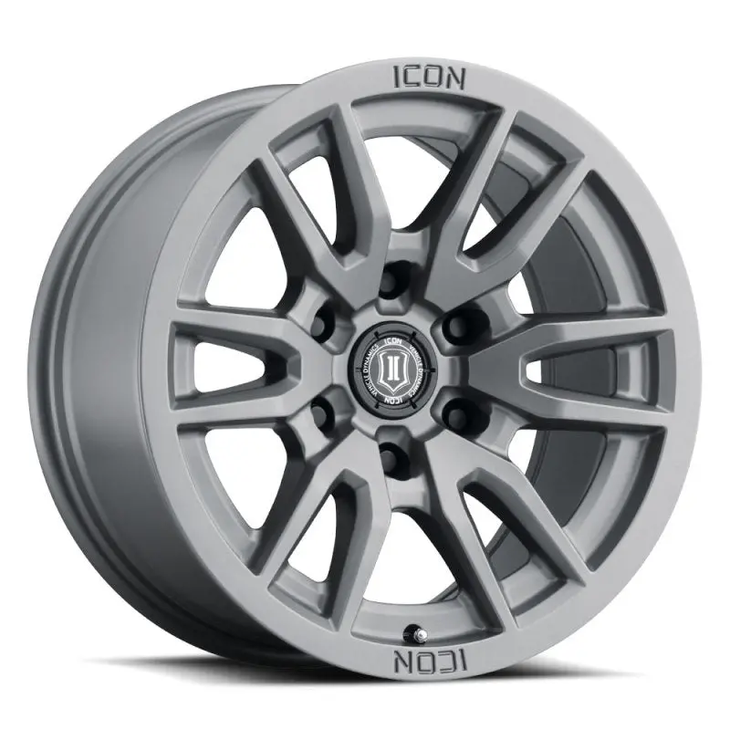Icon Vector 6 17X8.5 6X120 0Mm Offset 4.75In Bs 67Mm Bore Titanium Wheel 1