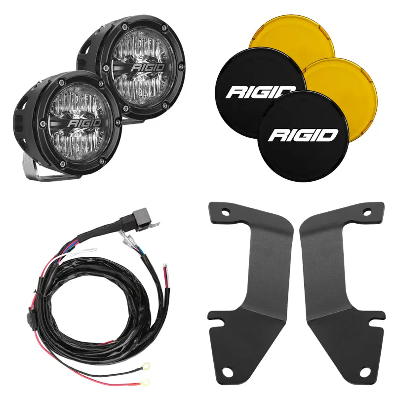 Rigid Industries | 2014-2021 Toyota Tundra A-Pillar Light Kit With 4 Inch 360-Series Drive 1