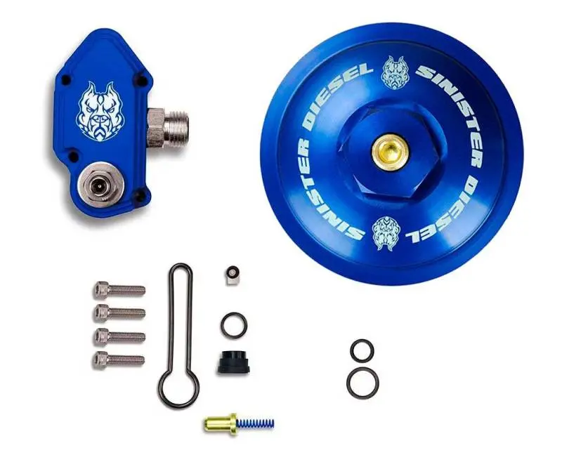 Sinister Diesel | 2003-2007 Ford 6.0L Power Stroke Pick-Up Blue Spring Kit With Adjustable Billet Spring Housing 1