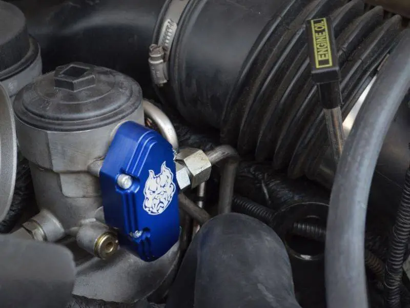 Sinister Diesel | 2003-2007 Ford 6.0L Power Stroke Blue Spring Kit With Billet Spring Housing / Fuel Filter Cap 2