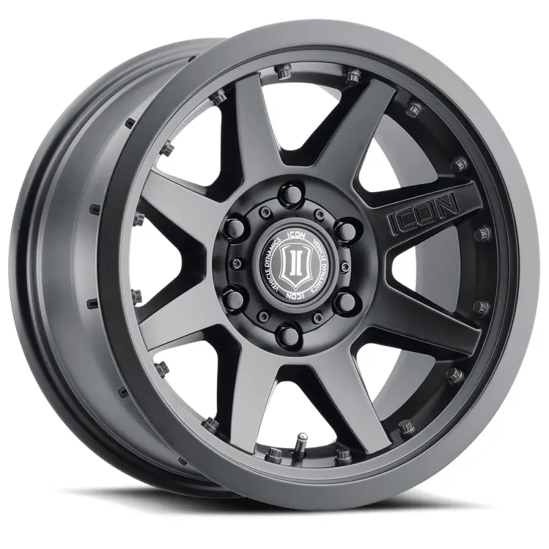Icon Rebound Pro 17X8.5 5X150 25Mm Offset 5.75In Bs 110.1Mm Bore Satin Black Wheel 2