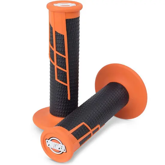 Protaper Clamp-On Half-Waffle Grips (Orange/Black) 1