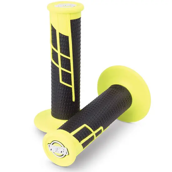 Protaper Clamp-On Half Waffle Grips (Neon Yellow/Black) 1