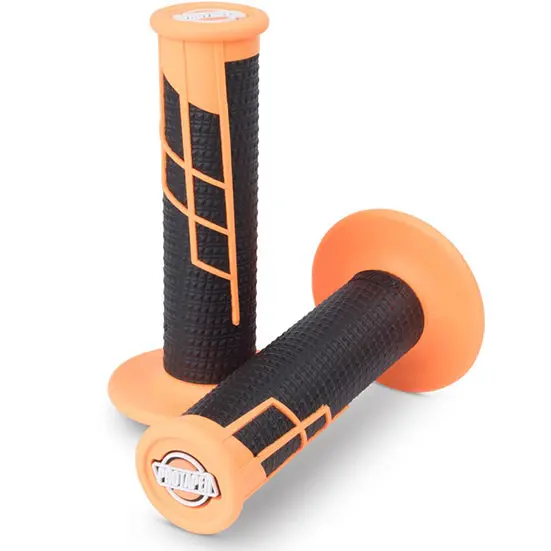 Protaper Clamp-On Half Waffle Grips (Neon Orange/Black) 1
