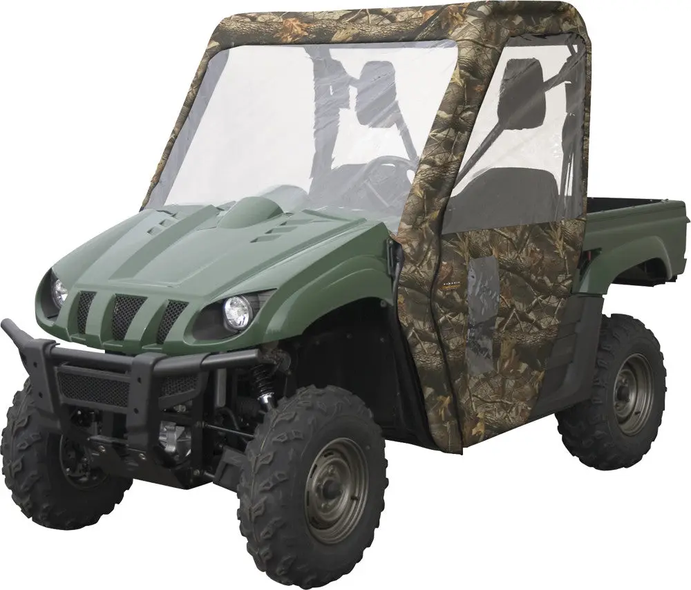 Classic Accessories Camo Vinyl Cab Enclosure – Fits Kawasaki Mule 600 / 610 – Protekx™ Extreme Canvas With Clear Pvc Windows 1