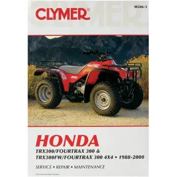 Clymer M346 Service Repair Manual Honda Trx300 Fourtrax Trx350fm Rancher 4X4 Trx300fw Fourtrax 4X4 1