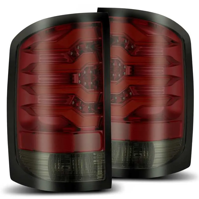 Alpharex 14-18 Gmc Sierra 1500 Pro-Series Led Tail Lights Red Smoke 1
