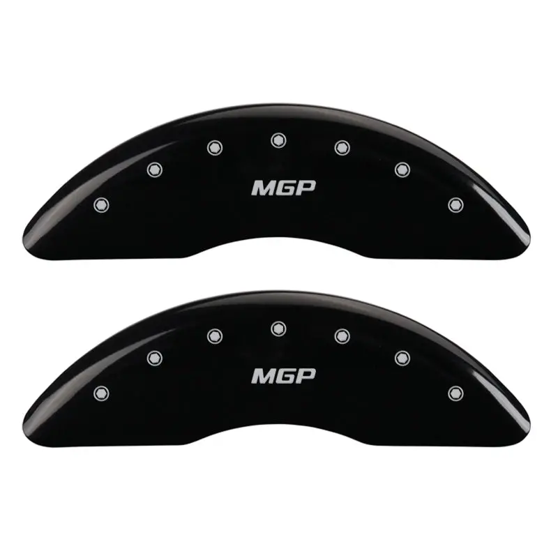 Mgp Engraved Front & Rear Caliper Covers – Matte Black Finish With Silver Accents 1