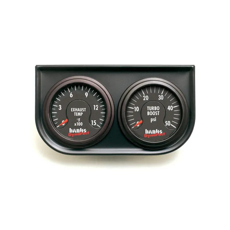 Banks Power | 2001-2007 Gm 6.6L Duramax / 2003-2007 Dodge 5.9L Cummins / 2003-2007 Ford F250-F550 6.0L Power Stroke Dynafact Electronic Boost / Pyrometer Gauge *Discontinued* 1