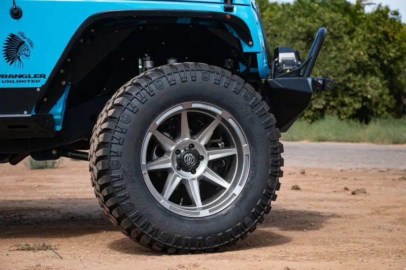 Icon Bandit 20X10 5X5 -24Mm 4.5In Bs 71.50Mm Bore Gun Metal Wheel 1