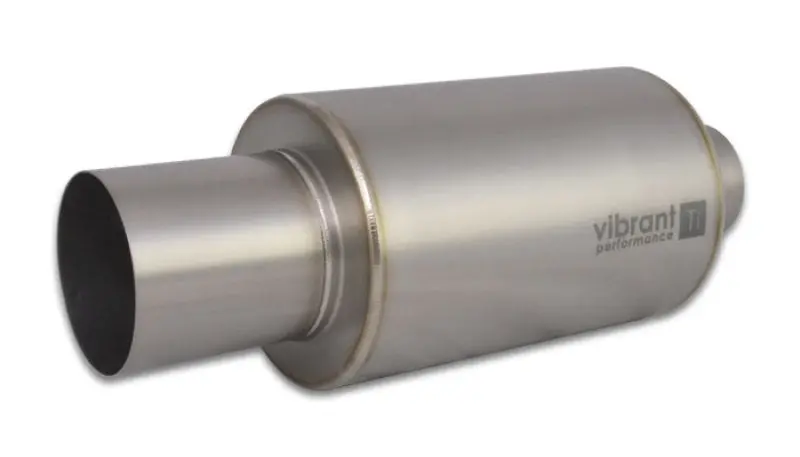 Vibrant Titanium Performance Muffler – 3.5″ Inlet/Outlet, Straight-Cut Natural Tip 1
