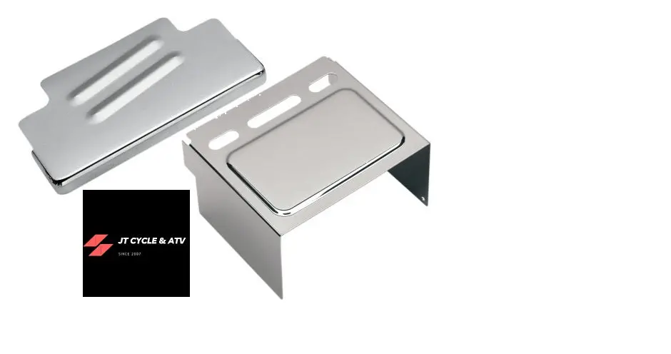 Drag Specialties Chrome Battery Cover Kit For Harley Dyna Fxdwg Fxdl Fxd (1991‑1996)  Replaces 66368‑90 / 66347‑91 1