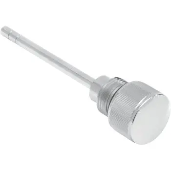 Drag Specialties Chrome Transmission Oil Fill Plug / Dipstick – Billet Steel – Fits Harley Softail / Dyna / Touring / Trike (2006–2025) 1