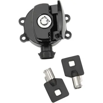Drag Specialties 2106‑0251 Side‑Hinge Ignition Switch – Gloss Black – Fits Harley‑Davidson Models (2011–2025) 1