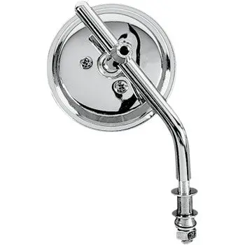 Drag Specialties Custom Motorcycle Mirror 3" Round  - Adjustable Stem 1