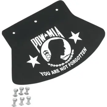 Drag Specialties 1420‑0045 Medium Mud Flap – Pow‑Mia – 9.5" X 6.5" – Cruiser/Harley 1