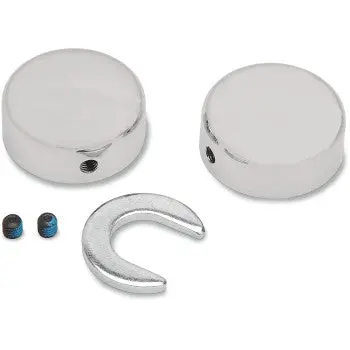Drag Specialties Chrome Swingarm Pivot Bolt Covers – Fits Harley Softail (2000–2007) 1
