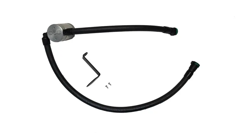 J&L | 2023-2026 Ford F-250 / F-350 6.8L / 7.3L Gas Oil Separator 3.0 Passenger Side - Clear Anodized 1