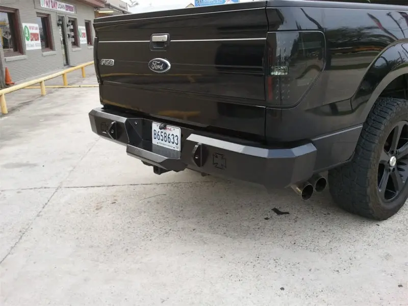 Iron Cross Heavy-Duty Rear Bumper For 2009–2010 Ford F-150 – Gloss Black Finish 1
