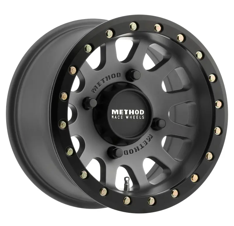 Method | Mr401 Utv Beadlock 14X7 4+3/+13Mm Offset 4X136 106Mm Cb Titanium W/Matte Black Ring Wheel 1