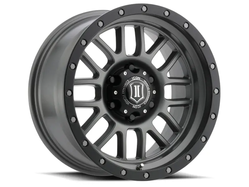 Icon Alpha 17X8.5 6X135 6Mm Offset 5In Bs 87.1Mm Bore Titanium Wheel 1