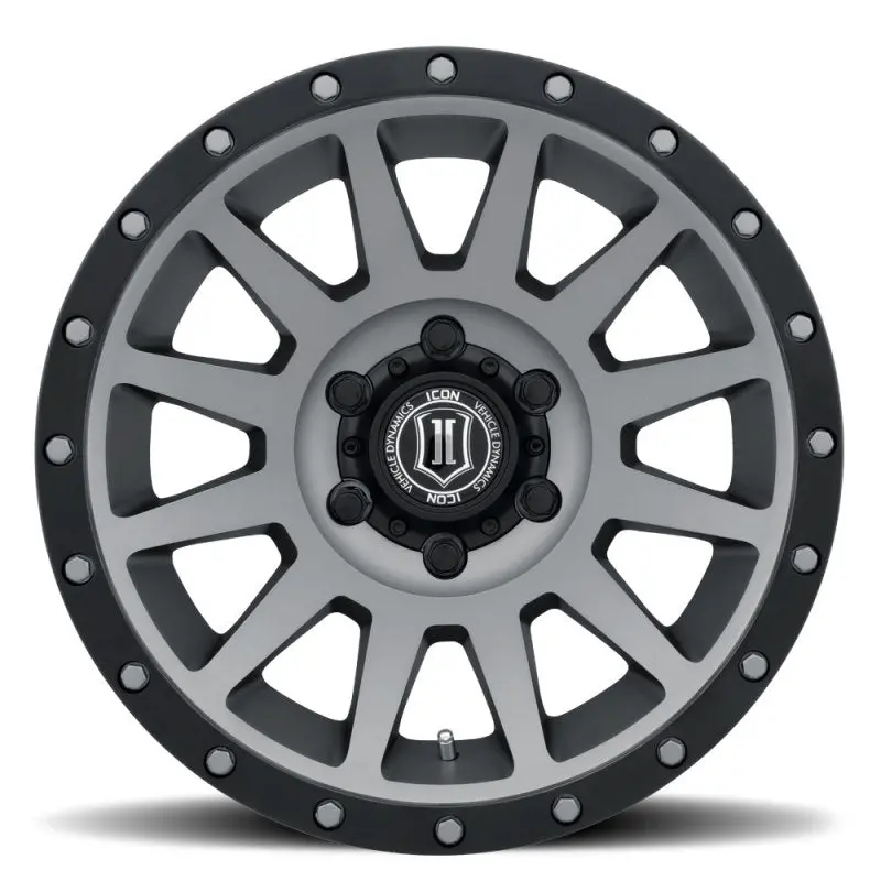 Icon Compression 18X9 6X5.5 25Mm Offset 5.75In Bs 95.1Mm Bore Titanium Wheel 2