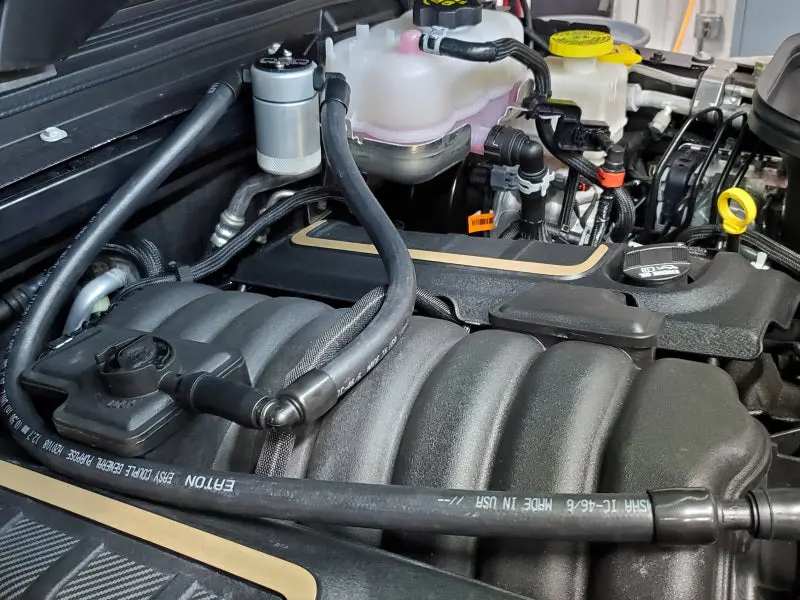 J&L | 2021-2025 Jeep Wrangler 392 Oil Separator 3.0 Passenger Side - Clear Anodized 2